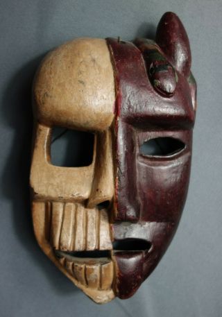 Hand Carved Vintage Guatemalan Moor /christian Mask