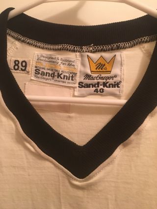 Rare Vintage San Antonio Spurs Sand Knit Warm Up Shirt Game Issued 1989 Sz 40 3