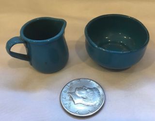 Antique Vintage Blue Graniteware Enamelware Child’s Miniature Tea Set - 12 Piece 5