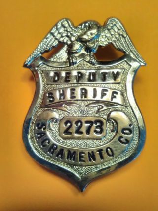 Vintage Obsolete Deputy Sheriff Badge Circa Late 50s Early 60s Shape