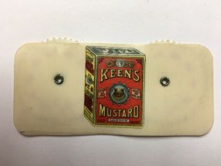 C1890 Keen Mustard Antique Bridge Card Game Vintage Celluloid Advertising Scorer
