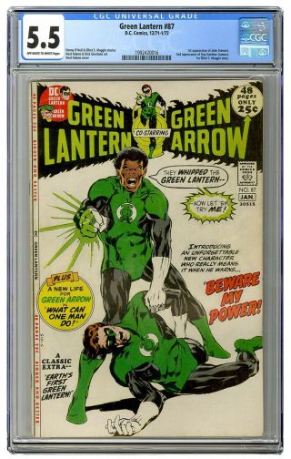 Green Lantern 87 Cgc 5.  5 Vintage Dc Comic Key 1st John Stewart 2nd Guy Gardner