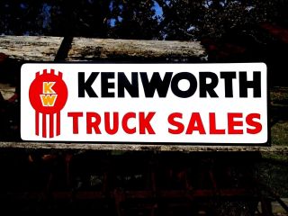 Vintage Kenworth Truck Parts Service Sign Dealership Shop Garage Peterbilt Mack
