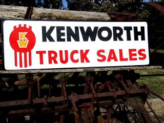 Vintage KENWORTH TRUCK PARTS SERVICE sign Dealership Shop Garage Peterbilt Mack 3