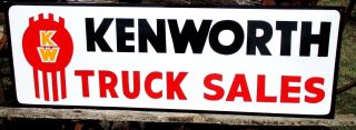 Vintage KENWORTH TRUCK PARTS SERVICE sign Dealership Shop Garage Peterbilt Mack 4