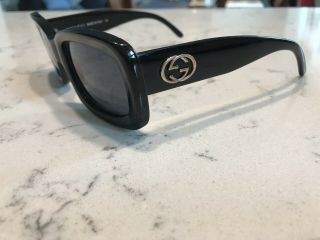 Authentic Gucci Black Gg 2407/s 807 Vintage Italy Sunglasses