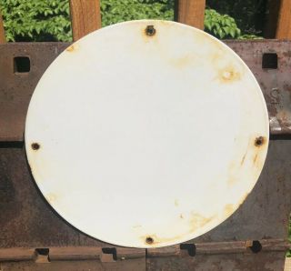 VINTAGE GILMORE GASOLINE PORCELAIN SIGN GAS STATION PUMP PLATE MOTOR OIL RECORD 8