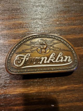 Rare Franklin Automobile Radiator Badge Enamel Porcelain Sign Emblem Vintage