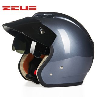 ZEUS 381C 3/4 Helmet Motorcycle Retro Moto Casco Scooter Open Vintage Face CNS 3