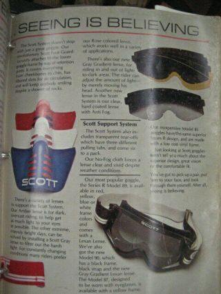 VTG NOS Scott Goggles Face Mask Guard 3 point mount Suzuki RM Yamaha YZ AHRMA MX 5