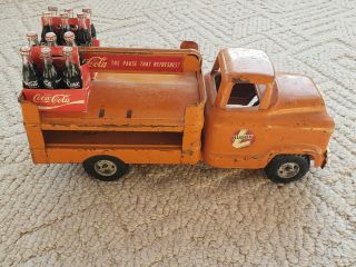 Vintage Buddy L,  Coca - Cola Delivery Truck,  Pressed Steel