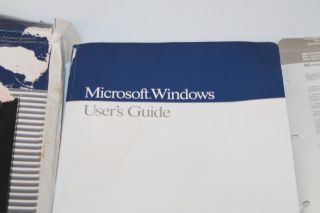 Microsoft Windows 2.  0 Vintage Presentation Manager w Manuals & 5 11988 4