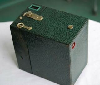 Rare Kodak No 2A Beau Brownie Teal Blue/Green Color 116 Box DECO Camera & Case 4