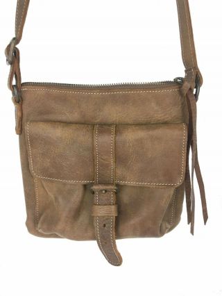 Roots Canada Tribe Vintage Leather Crossbody Handbag (made In Canada)
