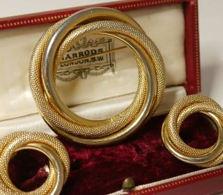 Stunning Vintage Christian Dior Jewellery Set Brooch & Earrings By Kramer