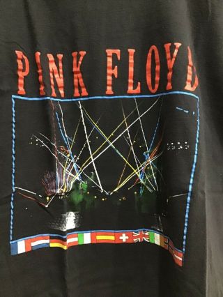 Vintage 1987 Pink Floyd European Tour Concert T - Shirt Single Stitch L/xl