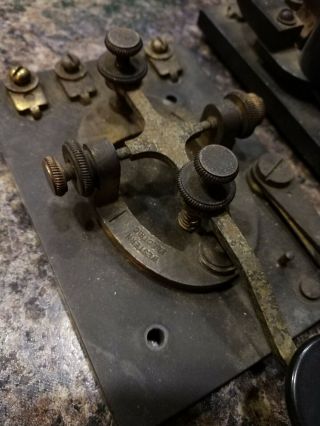 Antique Vintage Western Electric Telegraph Morse Code Key,  7 A Sounder 1000 Ohm 2