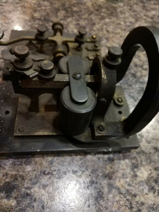 Antique Vintage Western Electric Telegraph Morse Code Key,  7 A Sounder 1000 Ohm 4