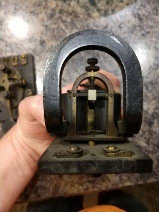 Antique Vintage Western Electric Telegraph Morse Code Key,  7 A Sounder 1000 Ohm 7