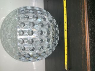 Vintage Lucite Acrylic Ice Bucket Golf Ball Sphere Design Retro 7