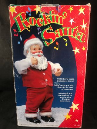 Vintage 1999 Rockin Santa Christmas Decoration [5.  6]