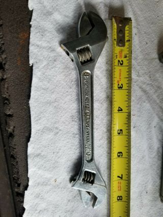 Vintage Double Sided Diamond Diamalloy 6 - 8 In.  Adjustable Wrench Made In Usa