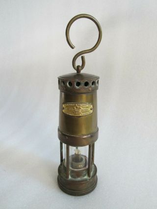 Vintage E.  Thomas & Williams Brass Cambrian Miners Lamp Lantern Mining