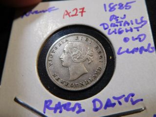 A27 Canada Newfoundland 1885 5 Cents Au Details Rare Date Trends 1800 Cad In 40
