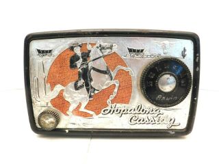 Vintage 1950 Old Arvin Hopalong Cassidy Mid Century Cowboy Radio Western Theme