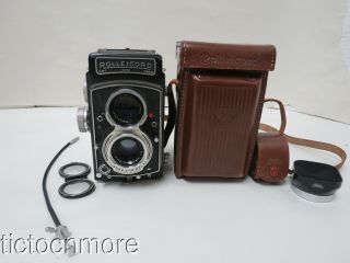 Vintage Rollei Rolleicord Tlr Camera 1547634 Schneider - Kreuznach Lens 1:3.  5/ 75