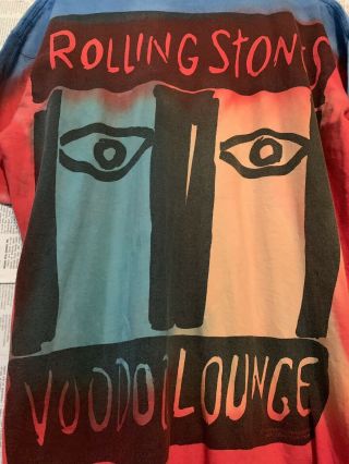Vtg 90s The Rolling Stones Voodoo Lounge Rock Band T - shirt 6