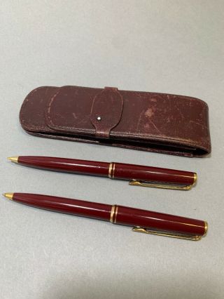 Vintage Montblanc Classic Pen Mechanical Pencil In Bordeaux Color