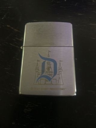 Walt Disney Productions - Vintage Zippo Lighter " Castle & D " From The 1960 
