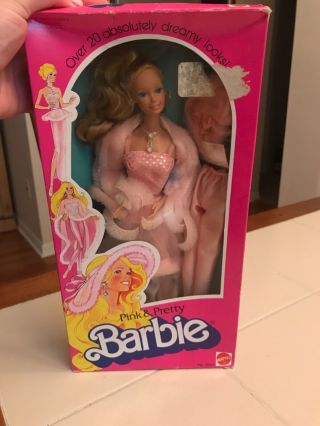 Mattel 1981 Barbie Doll Pink And Pretty 3554 Never Removed From Box Taiwan