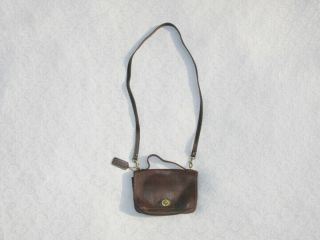 Authentic Vintage Coach Cute Mini Briefcase Brown Leather Crossbody Bag Handbag