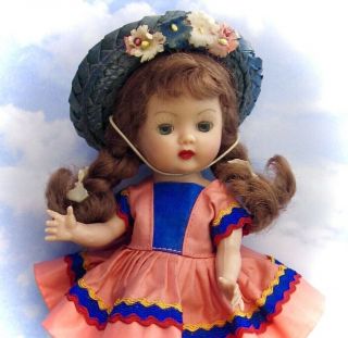 Darling Vintage Hard Plastic Slw " Muffie " Doll Made By Nancy Ann Storybook 1955
