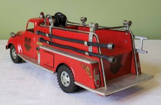 Tonka Toys Ford Cab T.  F.  D.  SUBURBAN PUMPER FIRE TRUCK No.  5 - 50 ' s V RARE 8