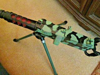 Vintage 60 ' s Marx Battery Operated M2 Toy Machine Gun with Tripod - - NR 7