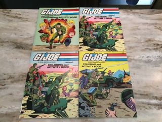 4 Vintage Gijoe 1982 Coloring And Activity Books Nm -.  00
