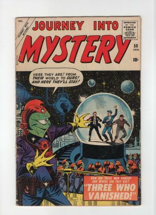 Journey Into Mystery 50 Vintage Marvel Atlas Comic Alien Cover Golden Age 10c