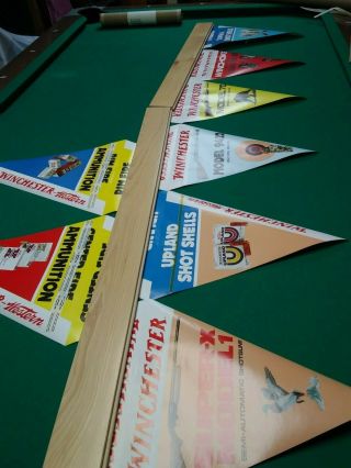 Vintage Winchester Western 8 Panel Hanging Banner Pennants Door Display Nos