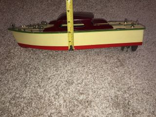 Vintage ITO Model K K Japan Cabin Cruiser wooden Battery operated boat ship 5