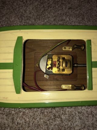 Vintage ITO Model K K Japan Cabin Cruiser wooden Battery operated boat ship 7