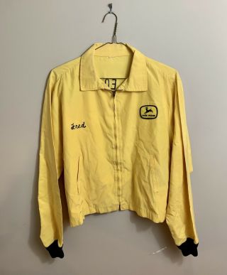 Vintage John Deere Yellow Dealer Jacket Smith Equipment Carlinville,  Ill Scarce