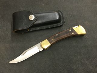 Vintage Buck 110 Usa Pocket Knife 1981 - 1986,  Sheath Lock Back Knives