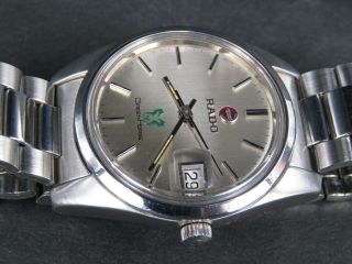 VINTAGE RADO GREEN HORSE STAINLESS STEEL SWISS MADE DATE AUTOMATIC MENS WATCH 2