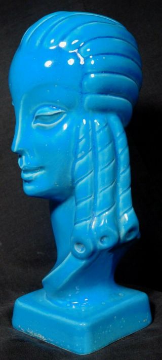 Vintage Art Deco Ceramic Sculpture Female Bust Indianapolis American Art Clay