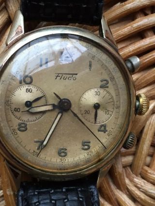 Fludo Vintage Chronograph Watch Landeron 51 With Pushers