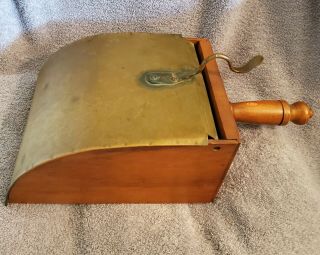 Vtg Tell City Chair Co 3104 Fireplace Coal Scuttle Scoop Copper & Maple Andover