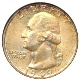 1949 Washington Quarter 25c - Certified Ngc Ms67 - Rare In Ms67 - $765 Value